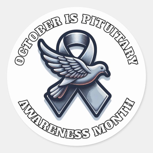 October is Pituitary Awareness Month Ronde Sticker (Voorkant)