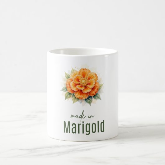 October Marigold Flower Mug | Coffee Cup (Centre)