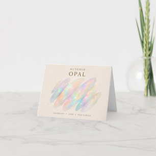 October Opal Geboortesteen Kaart