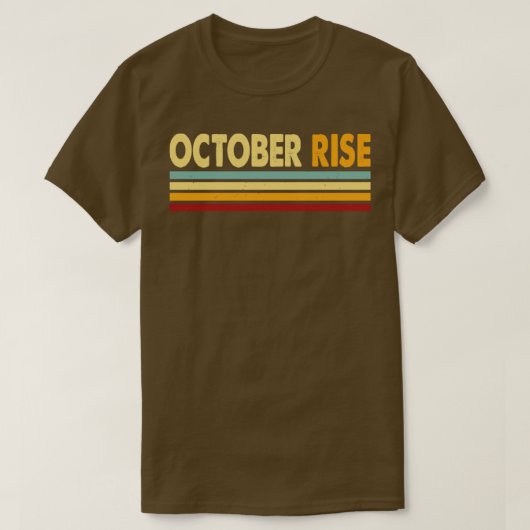 October Rise Retro Tekst T-shirt (Design voorkant)