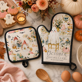 October Social Club Halloween Keuken Ovenwant & Pannenlap Set