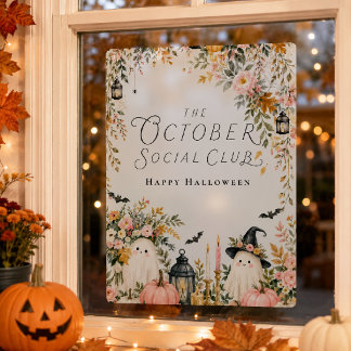 October Social Club Halloween Raamdecoratie Raamsticker