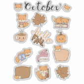 October Sticker Sheet - Forest Foxes & Fall Magic (Voorkant)