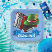 Octoberfest Accordeon Papieren Bordje (Feest)