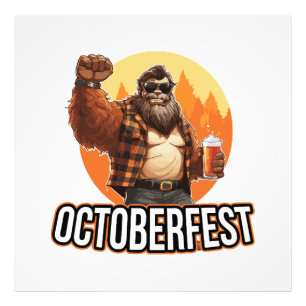 Octoberfest Bigfoot Foto Afdruk