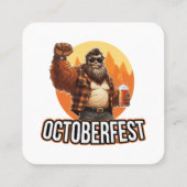 Octoberfest Bigfoot Vierkante Visitekaartje (Achterkant)