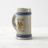 Octoberfest Brats and Beer Herfst Party Retro Bierpul (Voorkant links)