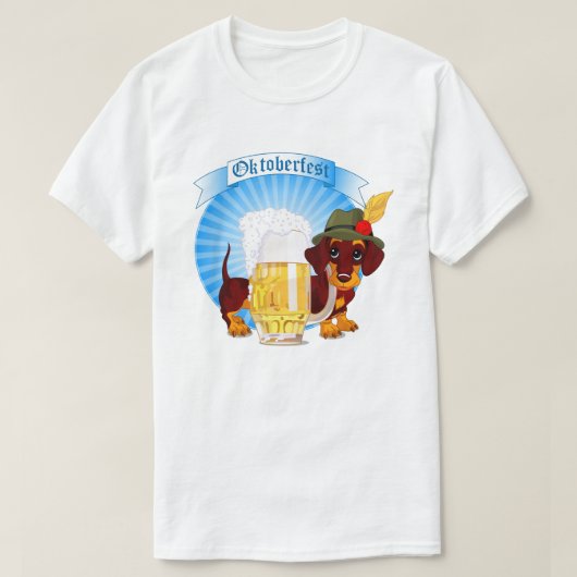 Octoberfest Dachshund T-Shirt (Design voorkant)