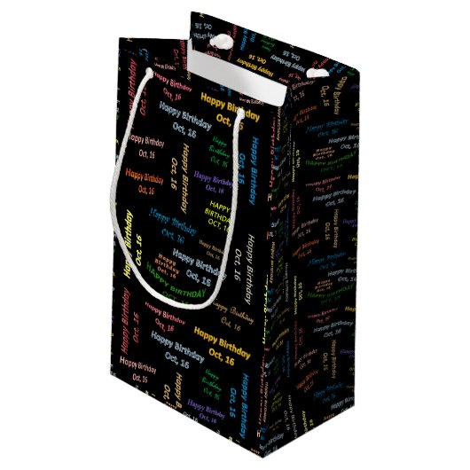 Octobre, 16 Anniversaire Cadeau Sac (Dos Angle)