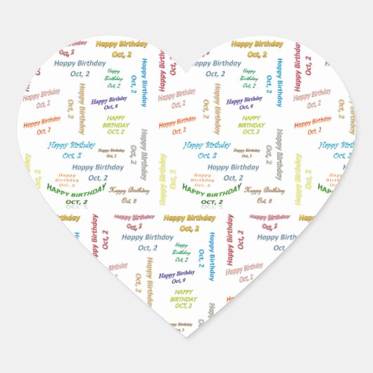 Octobre 2 Anniversaire Sticker (Devant)