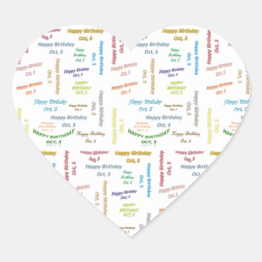 Octobre 5 Anniversaire Sticker (Devant)
