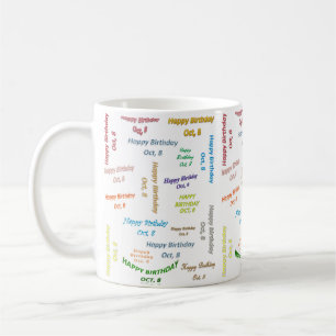 Octobre 8 Anniversaire Mug