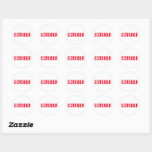Octobre Amelia Red White Sticker par Janz (Feuille)