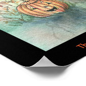 Octobre Chill Halloween sorcière Poster de chat (Coin)