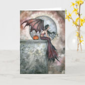 Octobre Dreams Vampire Carte de fée gothique (Fleur jaune)