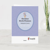 Octobre Fleurs de naissance Carte de voeux (Dos)