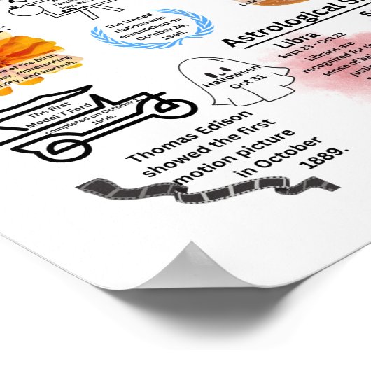 Octobre Fun Facts Poster (Coin)