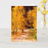 Octobre Golden Trees Anniversaire Carte de voeux (Fleur jaune)