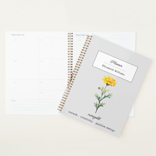 OCTOBRE MARIGOLD BIRTH FLOWER PERSONNALISÉ (Devant avec enveloppe)