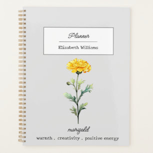 OCTOBRE MARIGOLD BIRTH FLOWER PERSONNALISÉ