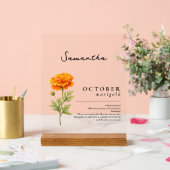 Octobre Mois de naissance Fleur Marigold Personnal (Mariage)