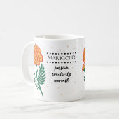 Octobre Mug Fleur de naissance avec sens Fleur (Devant gauche)