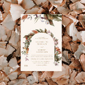 Octobre Tones Automne Floral Faire-part de mariage
