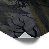 Octobre Woods Gothique Vampire Affiche d'Halloween (Coin)