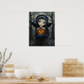 Octobre Woods Gothique Vampire Affiche d'Halloween (Cuisine)