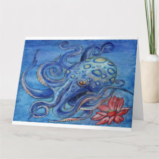 Octopalotus - Octopus met Lotus Wenskaart Kaart