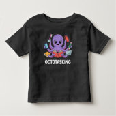 Octopasken in multitaskmodus kinder shirts (Voorkant)