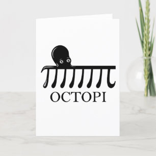 Octopi - Funny Pi Octopus Wiskunde Feestdagen Kaart