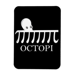 Octopi - Funny Pi Octopus Wiskunde Magneet
