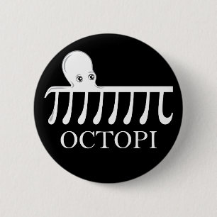 Octopi - Funny Pi Octopus Wiskunde Ronde Button 5,7 Cm
