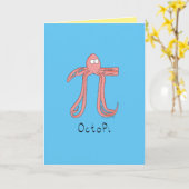 Octopi Octopus Pi Day Cartes de voeux amusantes (Fleur jaune)