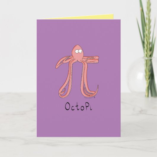Octopi Octopus Pi Day Cartes de voeux amusantes (Devant)