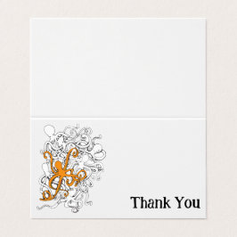 Octopi Pop Sinaasappel Kaart