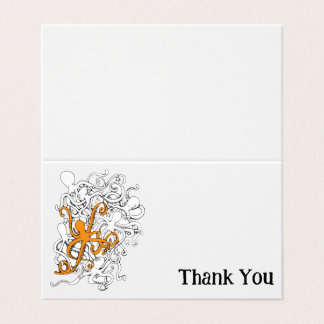 Octopi Pop Sinaasappel Kaart