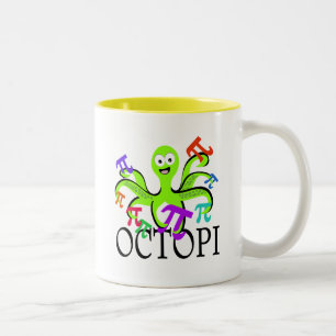 Octopi Tweekleurige Koffiemok