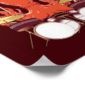 Octopulose | Octopus Drummer Poster (Hoek)