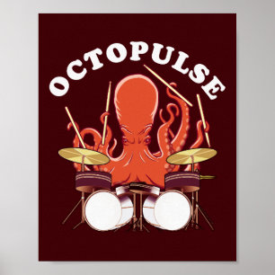 Octopulose   Octopus Drummer Poster