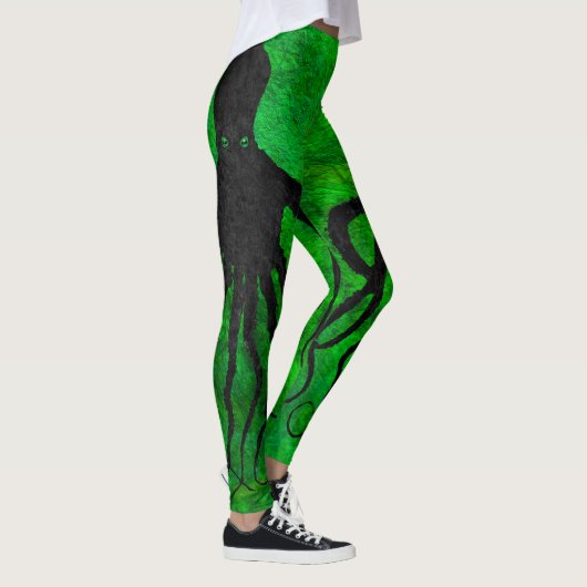Octopus 10 over groene Leggings (Rechts)
