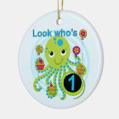 Octopus 1e Verjaardag T-shirts en geschenken Keramisch Ornament (Links)