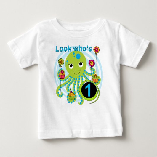 Octopus 1er Anniversaire T-shirts et cadeaux (Devant)