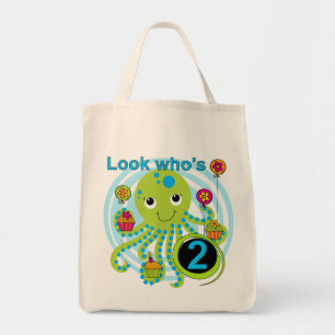 Octopus 2e Verjaardag T shirten en geschenken Tote Bag