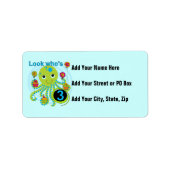 Octopus 3e verjaardag T-shirts en geschenken Etiket (Voorkant)