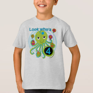 Octopus 4e anniversaire T-shirts et cadeaux
