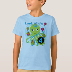 Octopus 4th Birthday T shirten en geschenken T-shirt