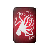 Octopus 6 op Red - Small Bath Mat (Voorkant Verticaal)