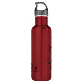 Octopus 6 zwart op rood, anadyr - 24 oz. Fles (Achterkant)